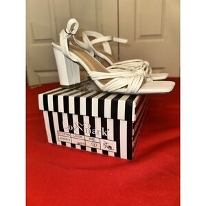 Lov Mark White Open Toe High Heels Woman's Size 9